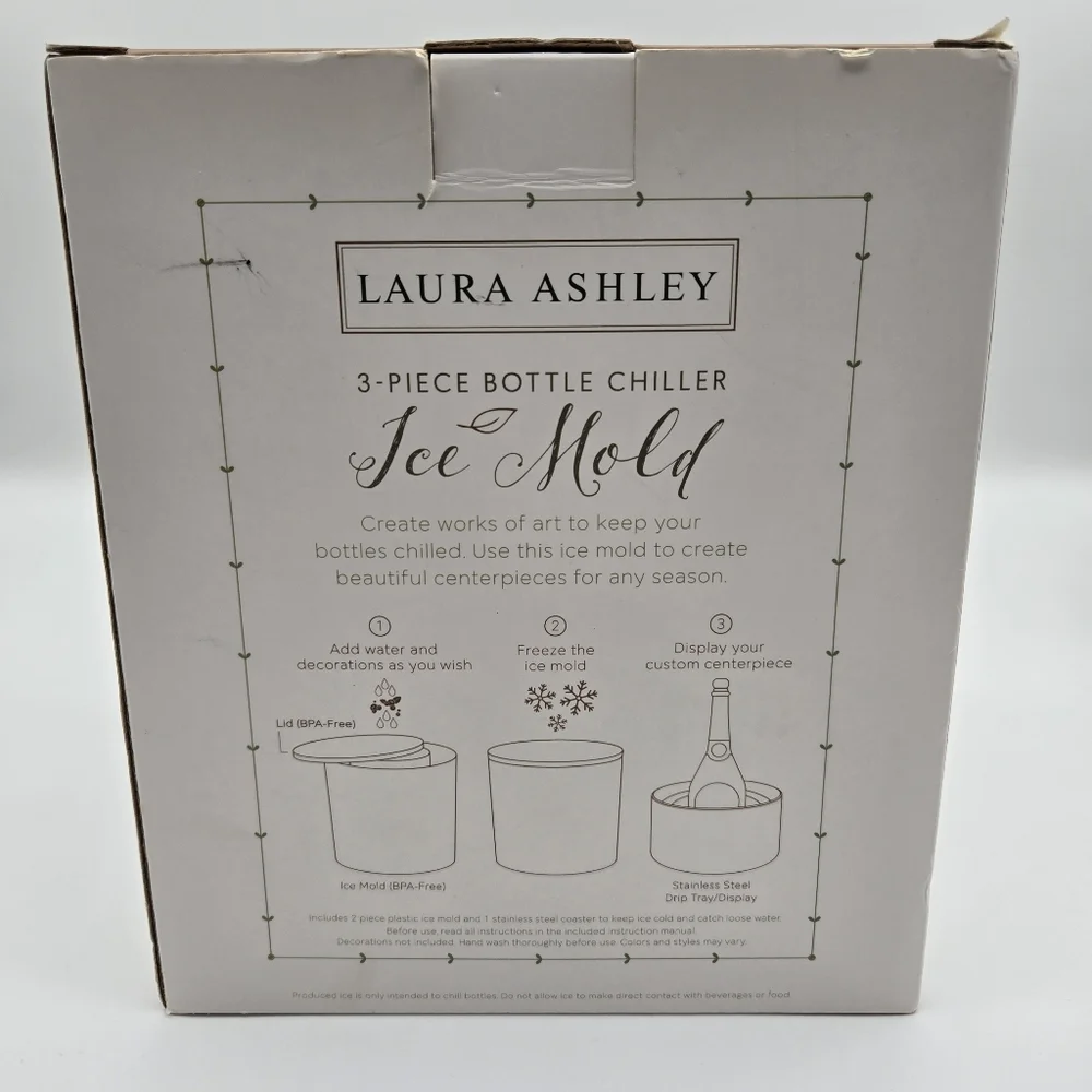 Laura Ashley 3 Piece Bottle Chiller Ice Mold